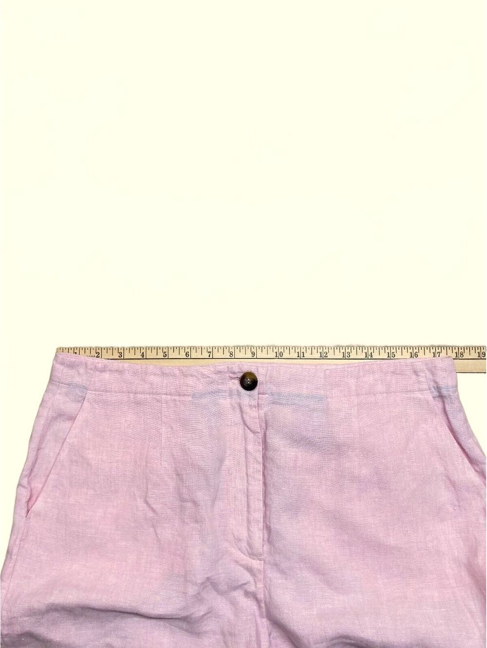 Boden Pink Linen Wide Leg Pants UK 16 / US 12L - Picture 3 of 9